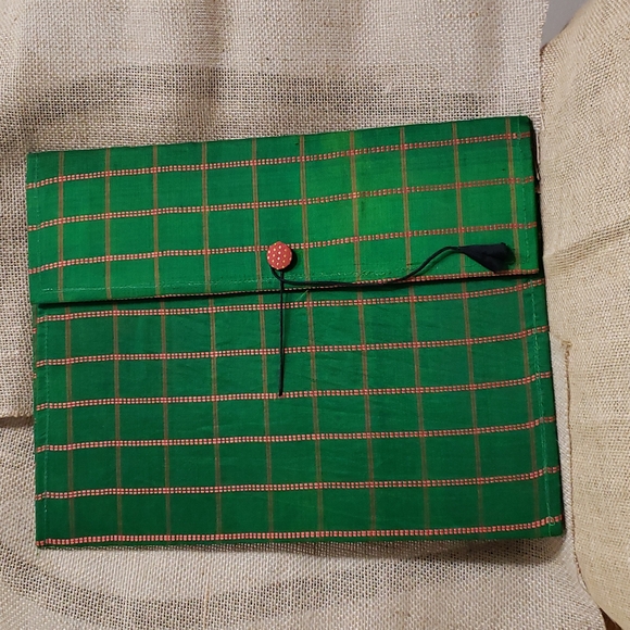 Handmade Other - Recycled Sari fabric 3 pocket folder